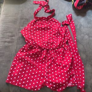 Red Polka Dot Romper